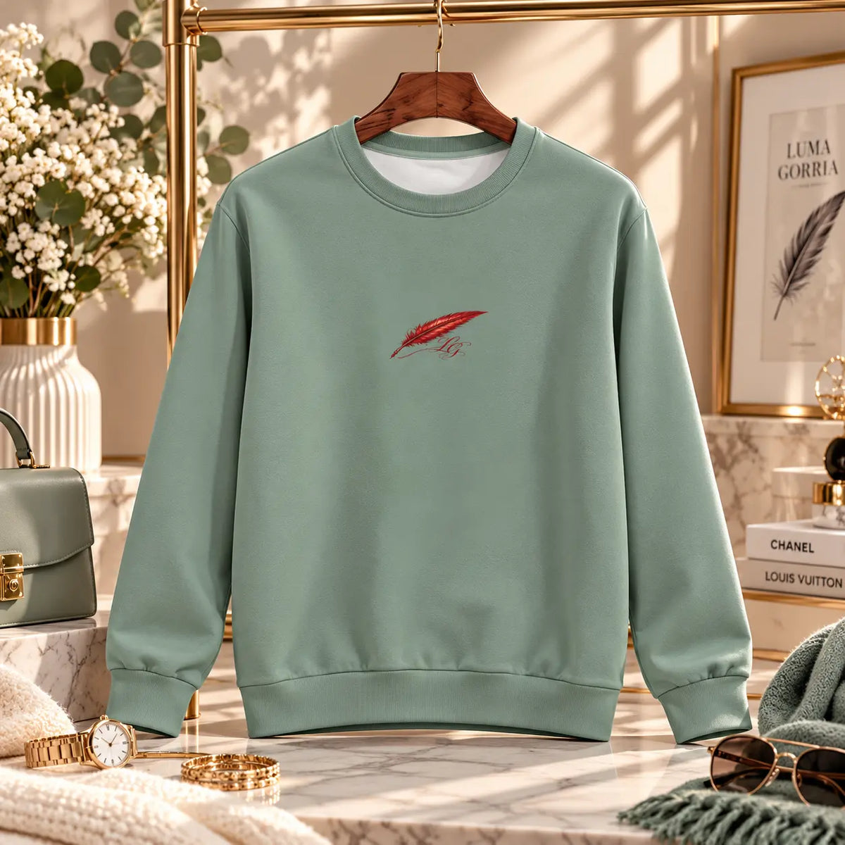 Sweat col rond imprimé pour femme – Style streetwear & confort