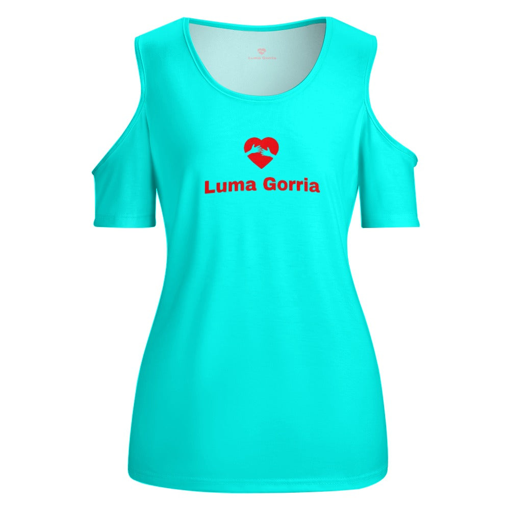 T-shirt Femme Col Rond – Confortable, Chic et Polyvalent-de face-non portè-colorie bleu