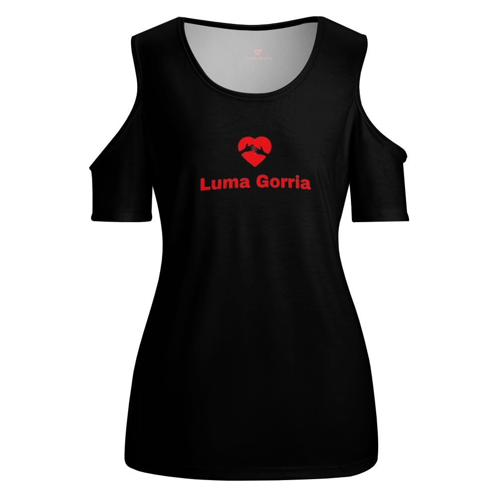 T-shirt Femme Col Rond – Confortable, Chic et Polyvalent-de face -on portè-colorie noir
