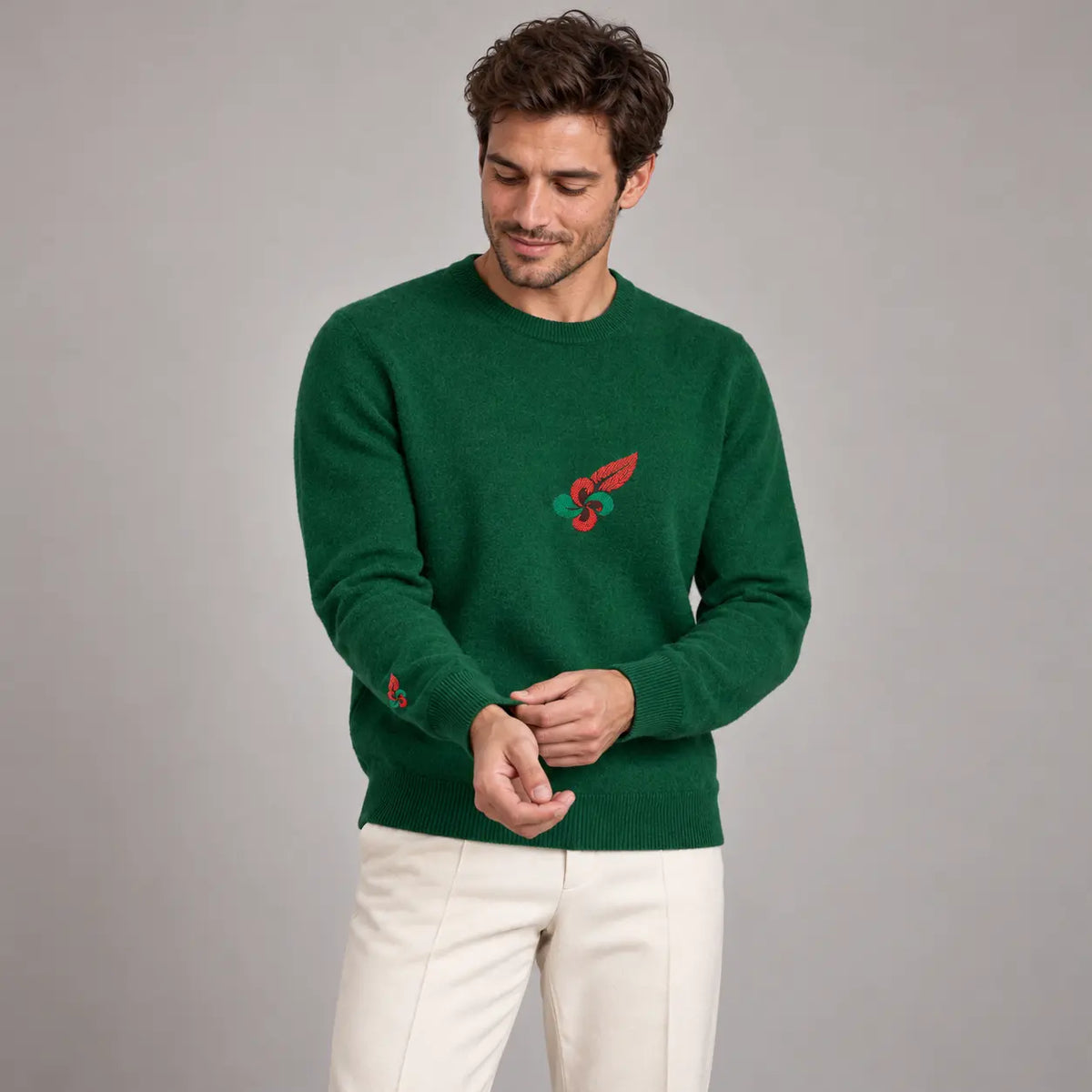 Pull en maille douce mélangée à la laine pour homme – Élégance, confort & douceur