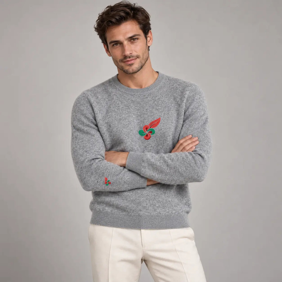 Pull en maille douce mélangée à la laine pour homme – Élégance, confort & douceur