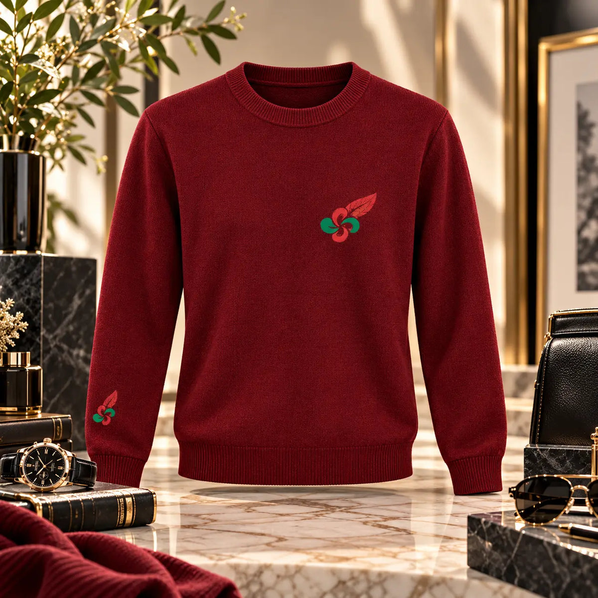 Pull en maille douce mélangée à la laine pour homme – Élégance, confort & douceur