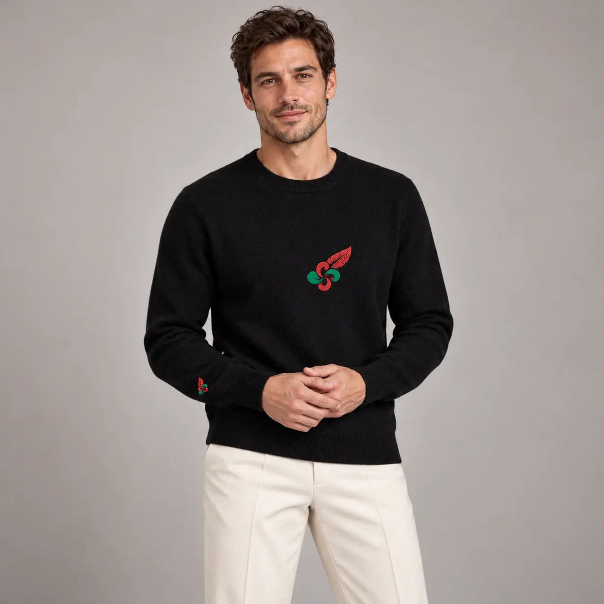 Pull en maille douce mélangée à la laine pour homme – Élégance, confort & douceur