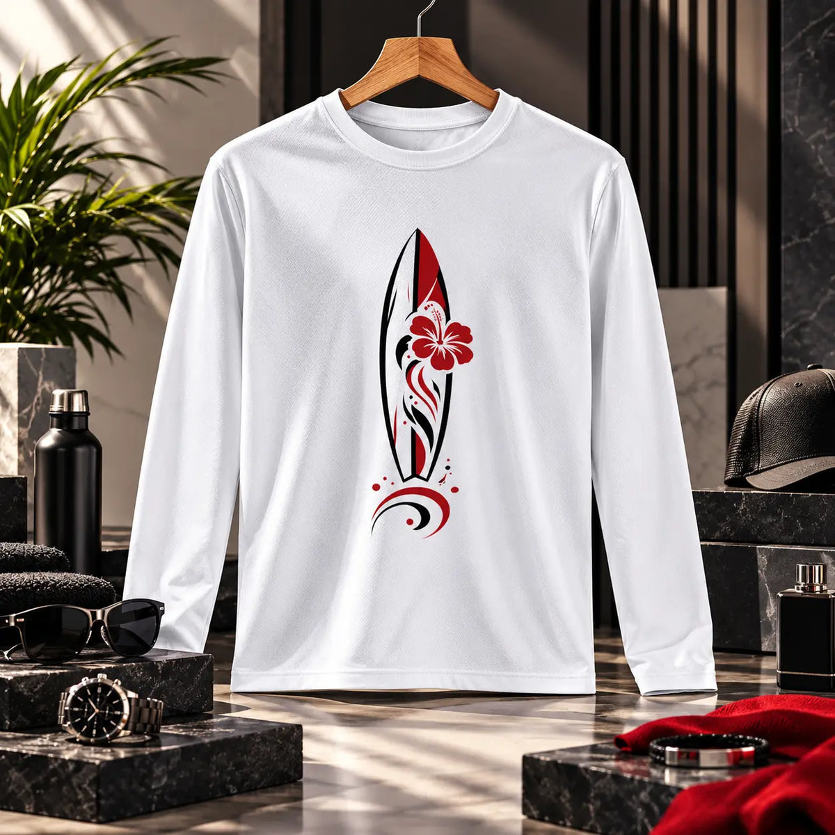 T-shirt à manches longues et col rond pour homme – Légèreté, confort & finitions renforcées