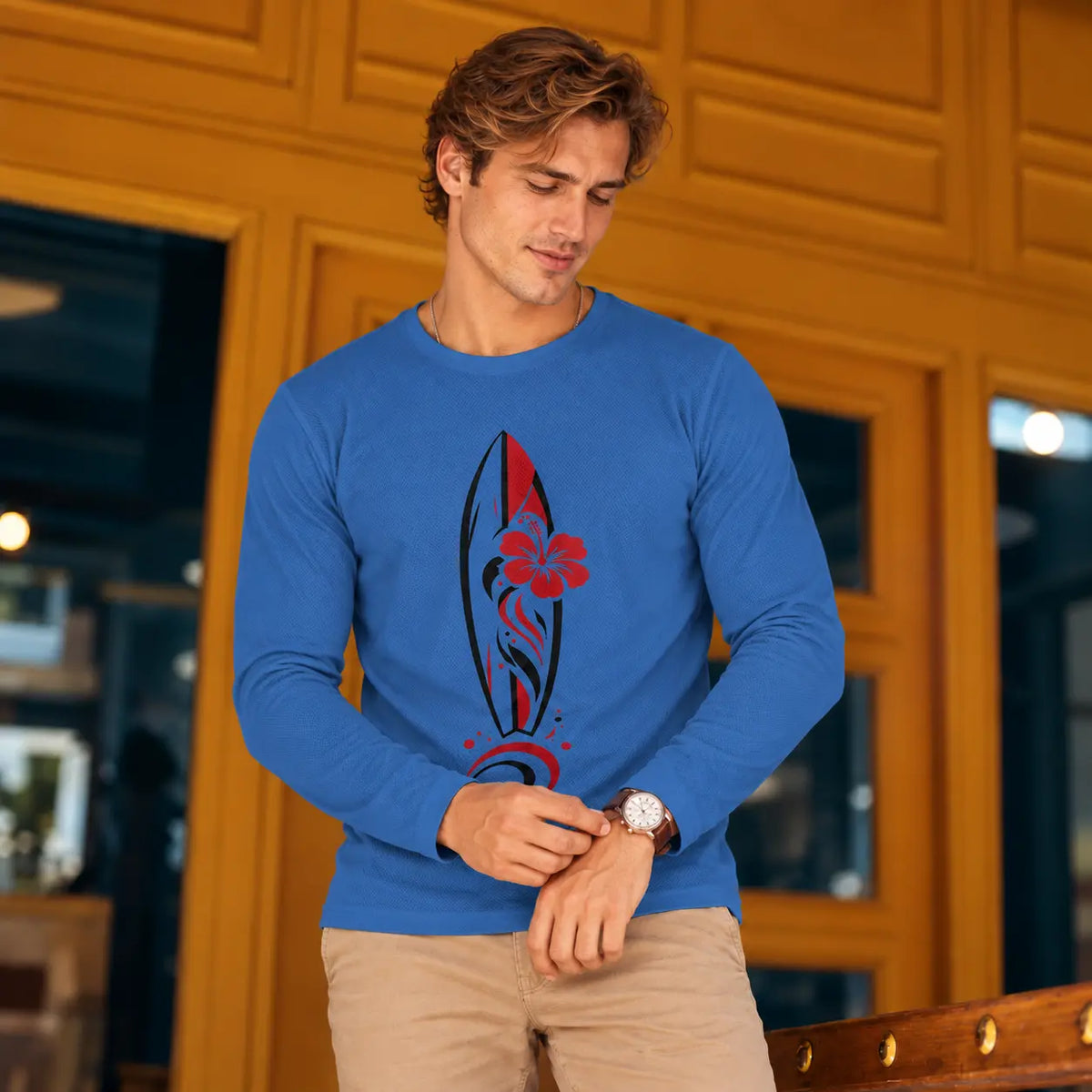 T-shirt à manches longues et col rond pour homme – Légèreté, confort & finitions renforcées