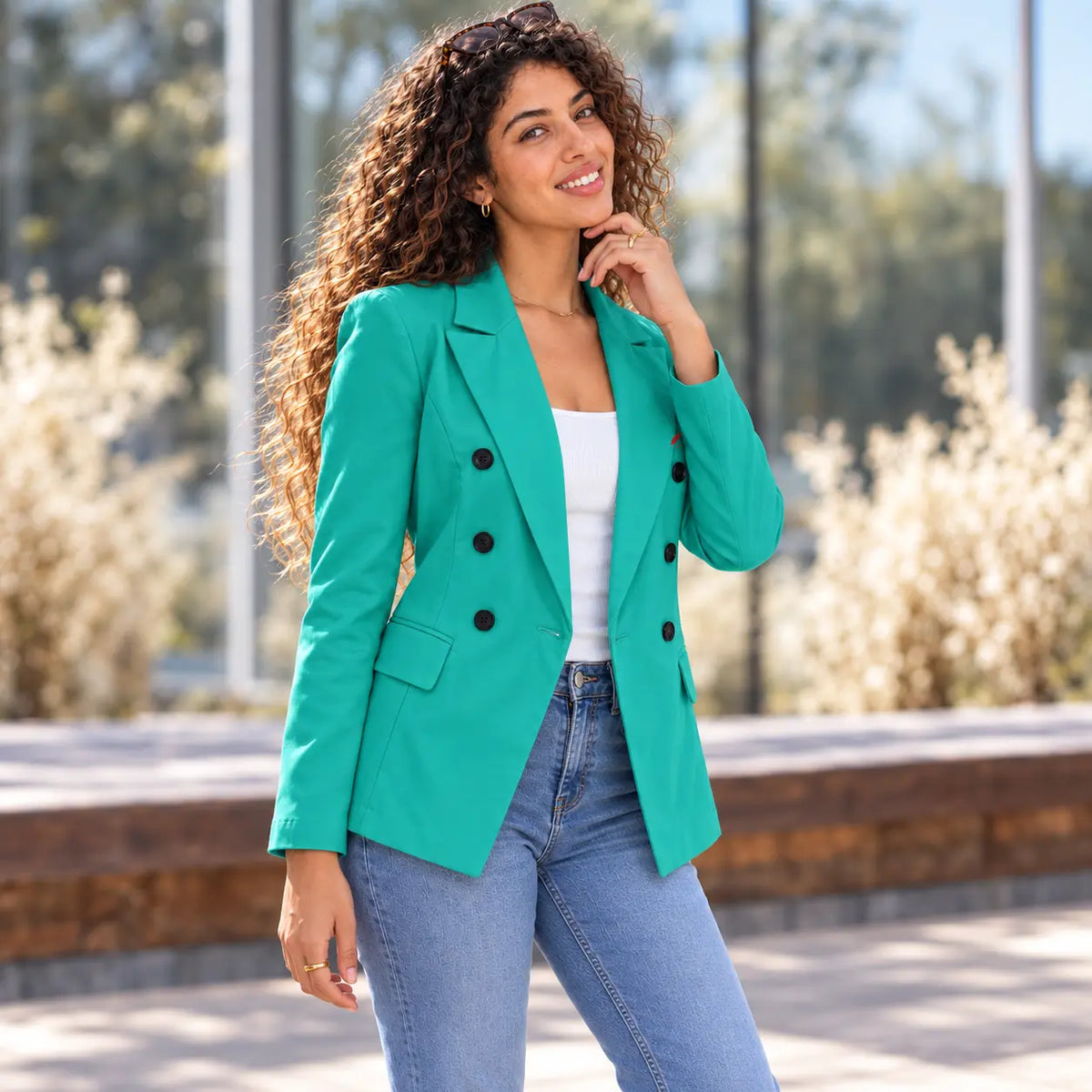 Blazer décontracté à deux poches pour femme – Élégance & style polyvalent