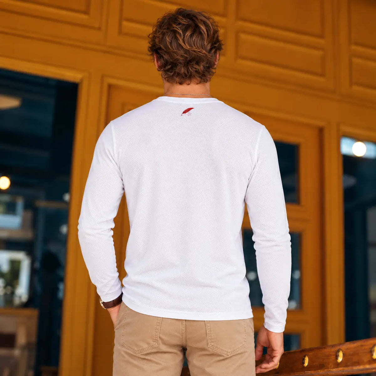 T-shirt à manches longues et col rond pour homme – Légèreté, confort & finitions renforcées