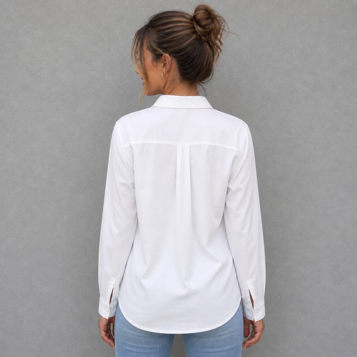 Chemise à ourlet court femme – Coupe moderne