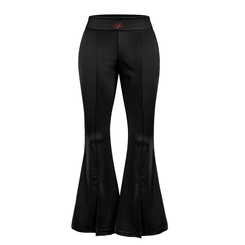 Pantalon évasé femme – Taille haute avec fente élégante Luma Gorria vêtement  pantalon femme Luma Gorria vêtement