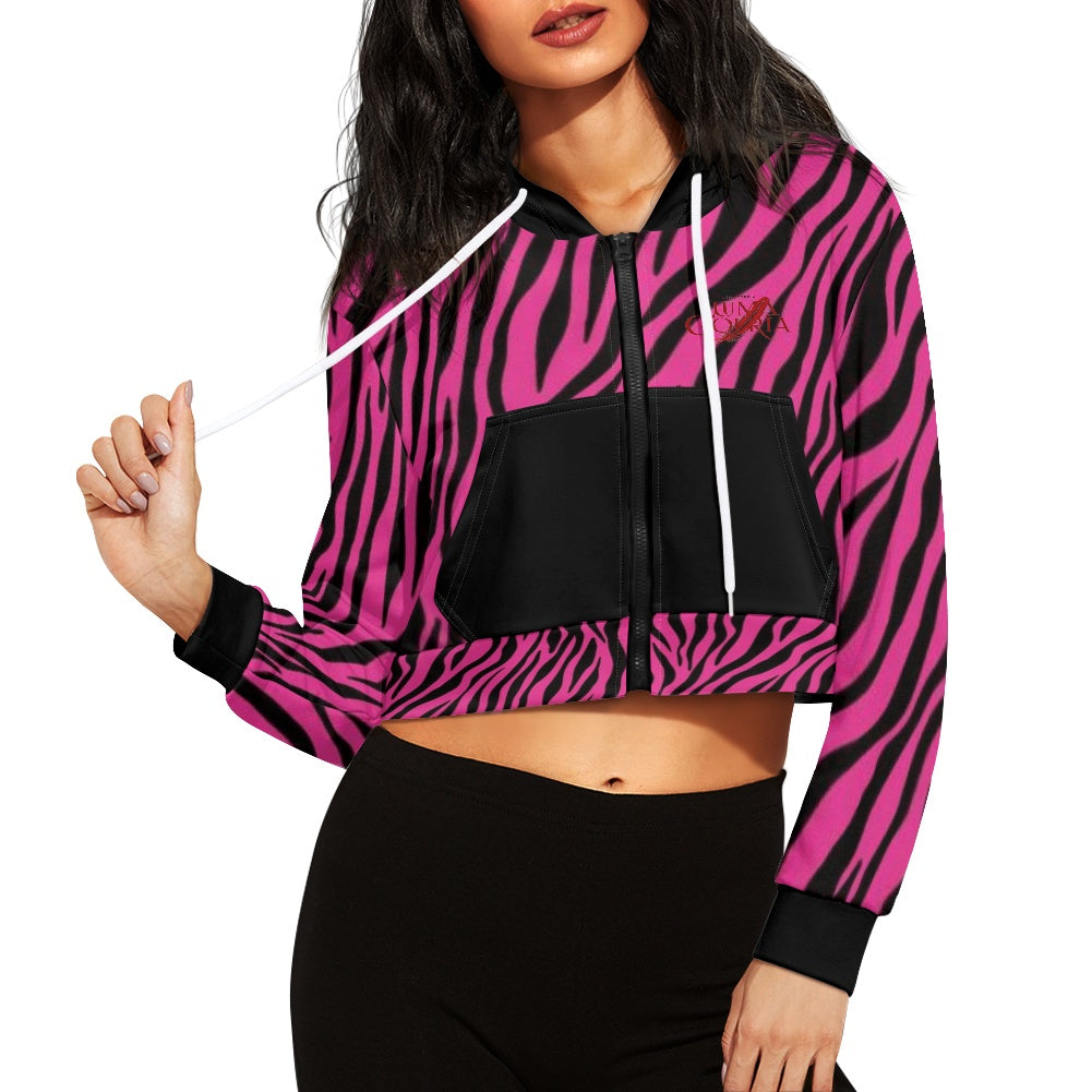 Sweat à capuche court femme – Zippé, tendance et confortable Luma Gorria vêtement 45.00 Sweat à capuche court femme Luma Gorria vêtement