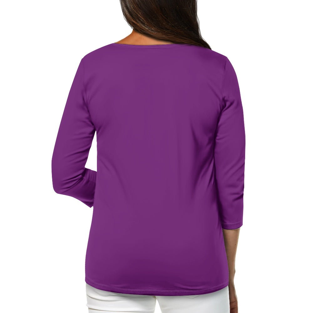 Haut femme manches 3/4 – Doux, élégant et pratique au quotidien Luma Gorria vêtement  Haut femme manches 3/4 Luma Gorria vêtement