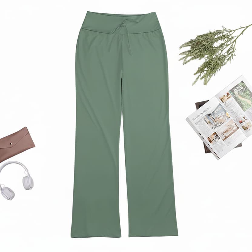 Pantalon femme bas évasé droit à lacets – Élégance & confort au quotidien
