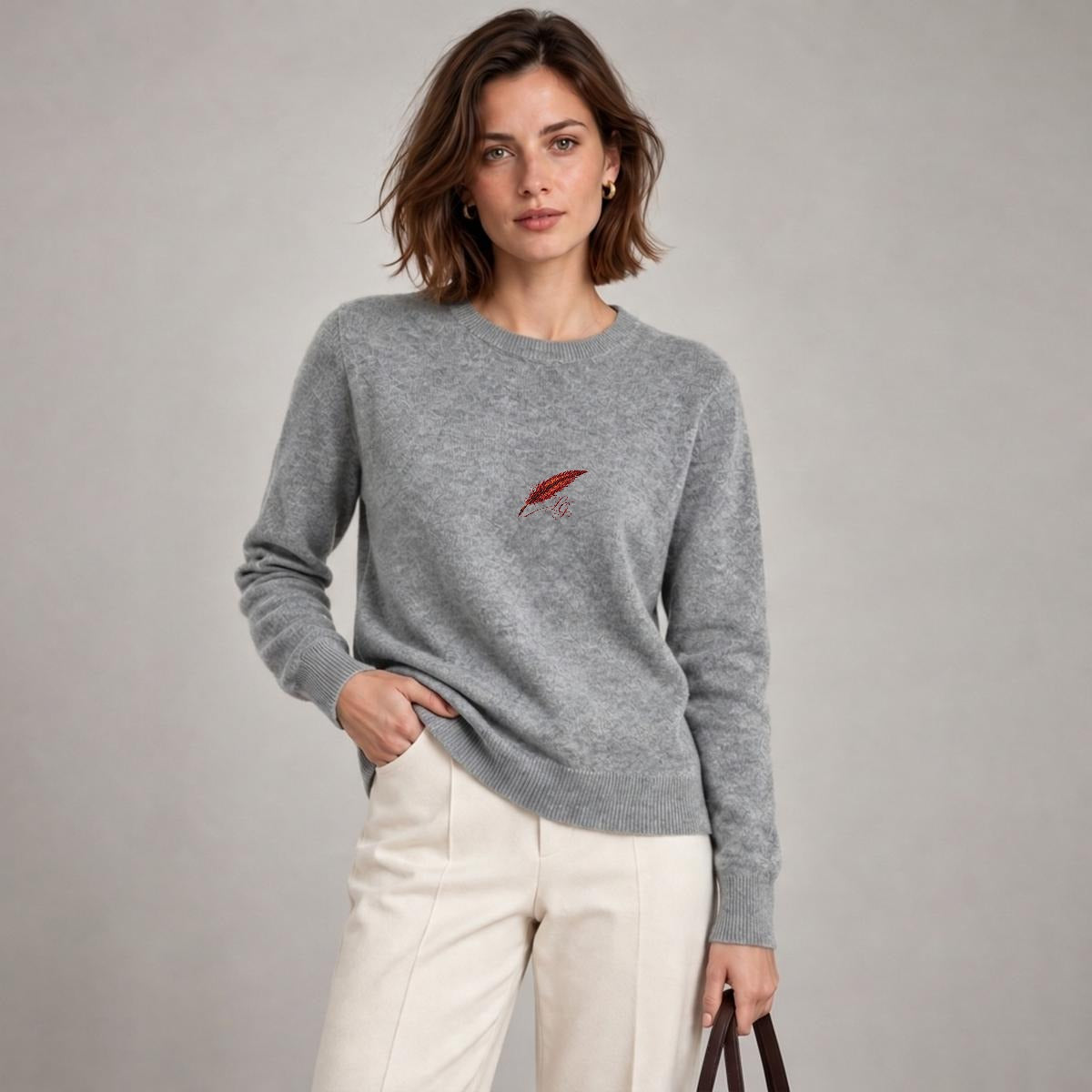Pull en maille douce mélangée à la laine pour femme – Élégance, confort & douceur