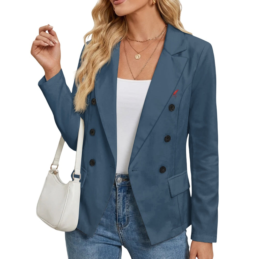 Blazer décontracté à deux poches pour femme – Élégance & style polyvalent