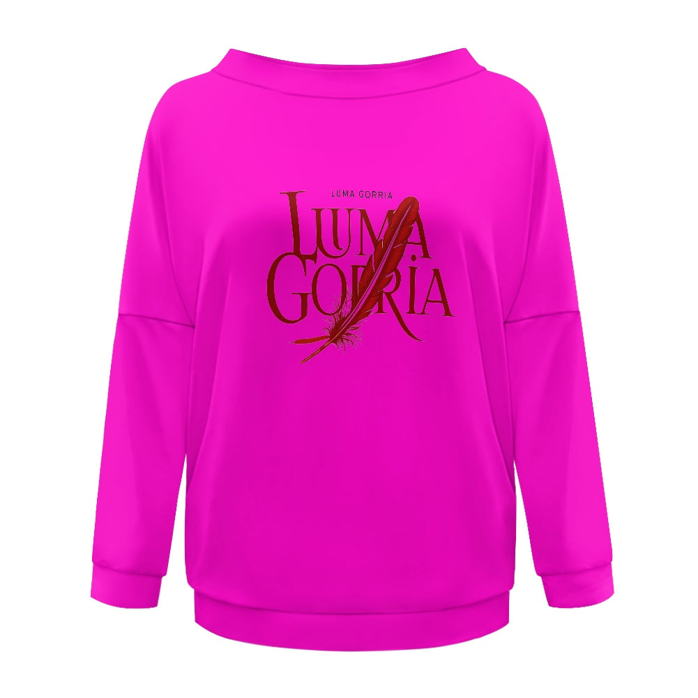 Pull femme – Style moderne à épaule dénudée, doux et extensible Luma Gorria vêtement  Pull femme Luma Gorria vêtement
