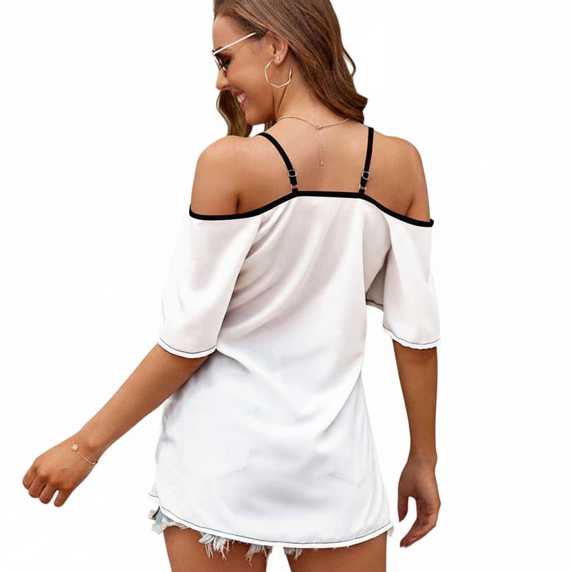 Haut femme à bretelles en mousseline – Élégance fluide & style tendance