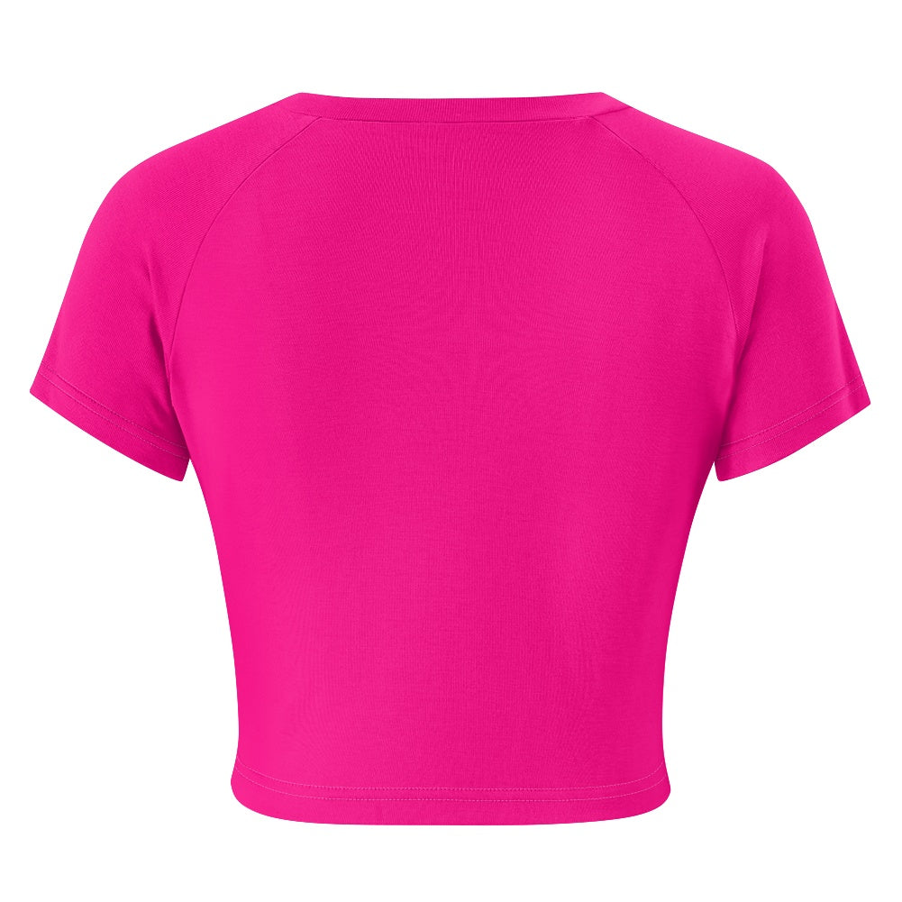 T-shirt court moulant femme – Extensible, doux et polyvalent Luma Gorria vêtement  T-shirt court moulant femme Luma Gorria vêtement