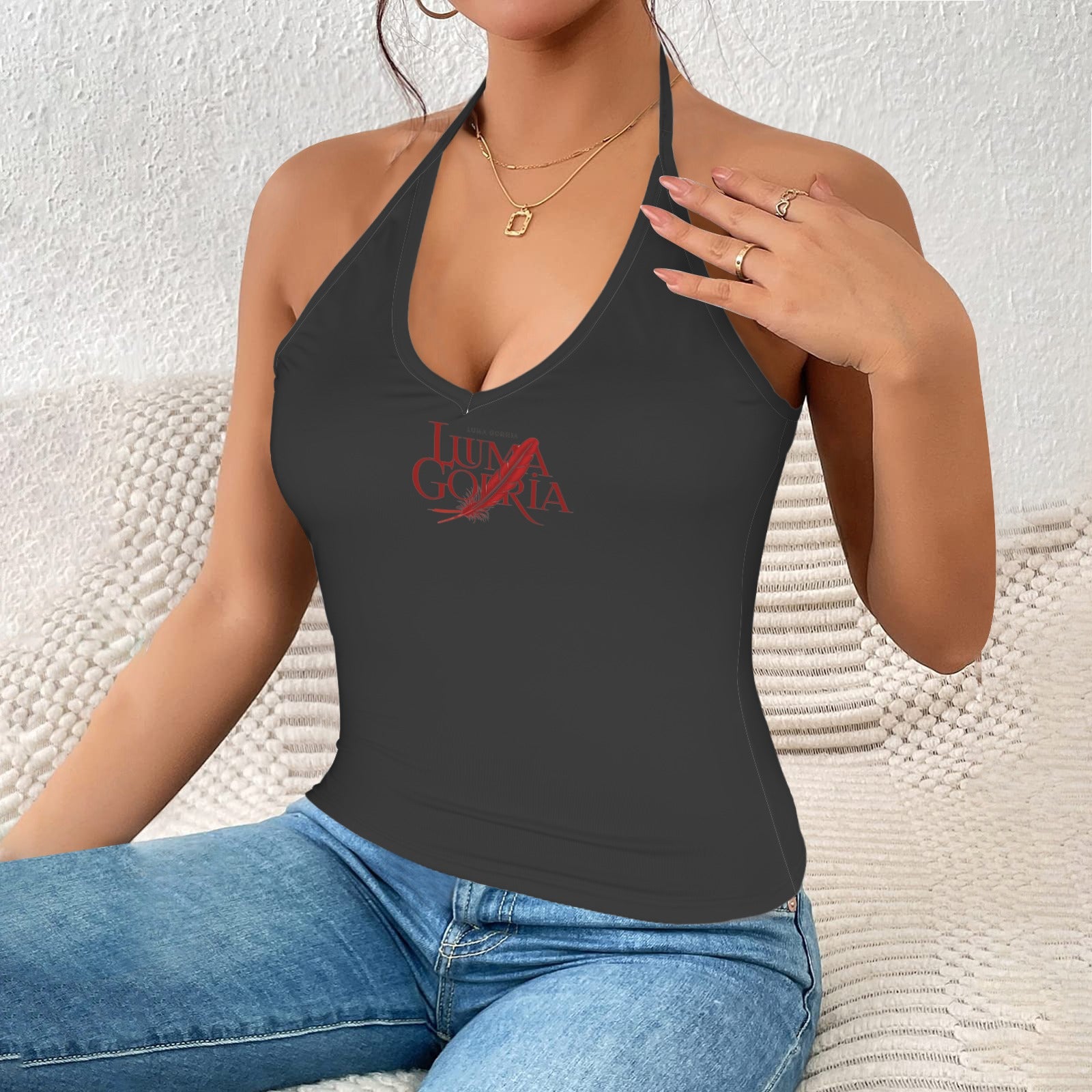 Haut dos nu femme – Moulant, col V profond, sexy et élégant