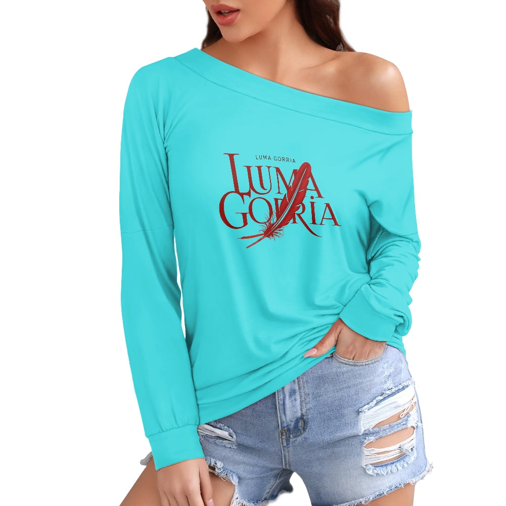 Pull femme – Style moderne à épaule dénudée, doux et extensible Luma Gorria vêtement  Pull femme Luma Gorria vêtement