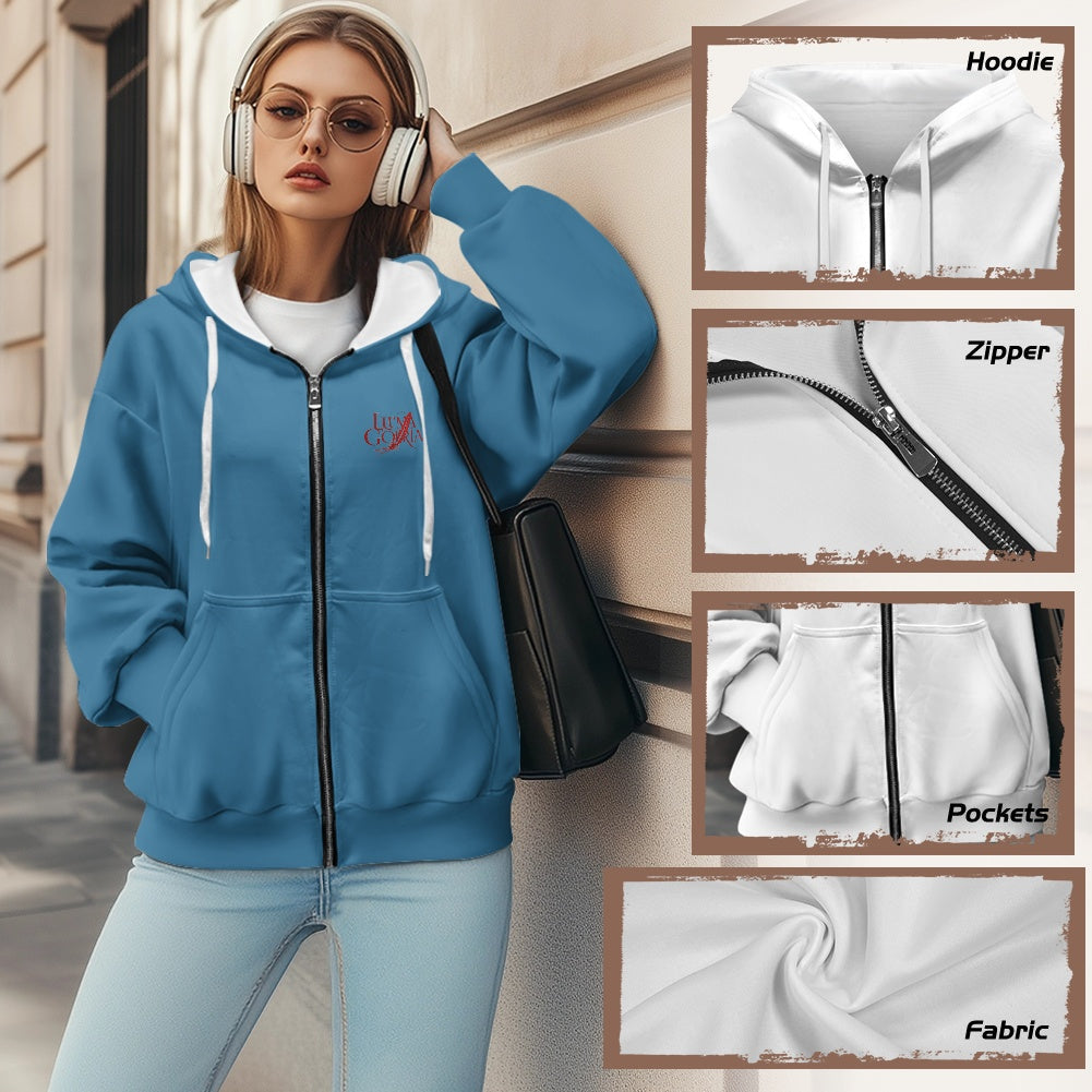 Sweat à capuche zippé femme – Ample, confortable et pratique Luma Gorria vêtement  hoodie Luma Gorria vêtement
