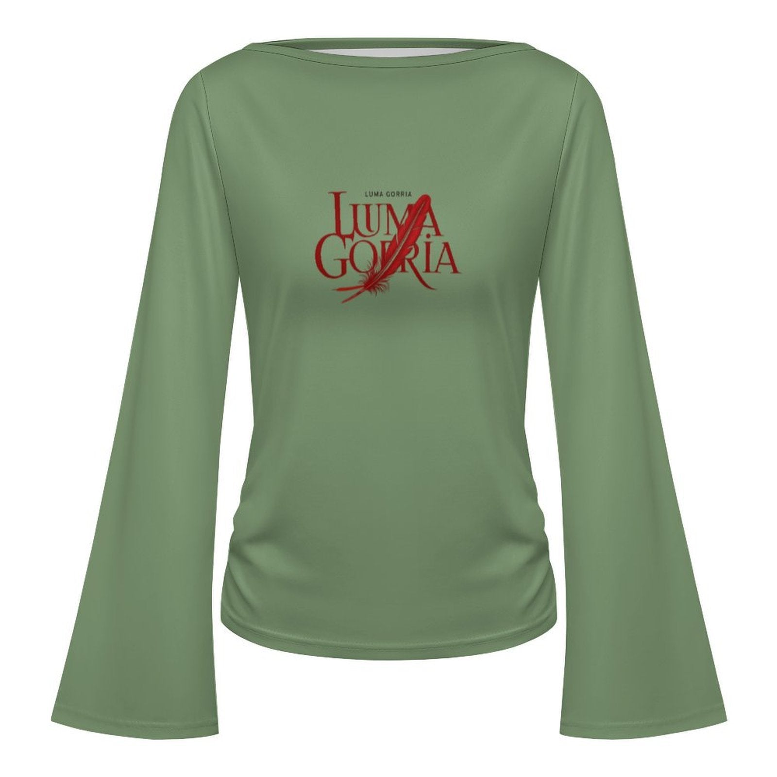 Haut femme à manches longues évasées élégant