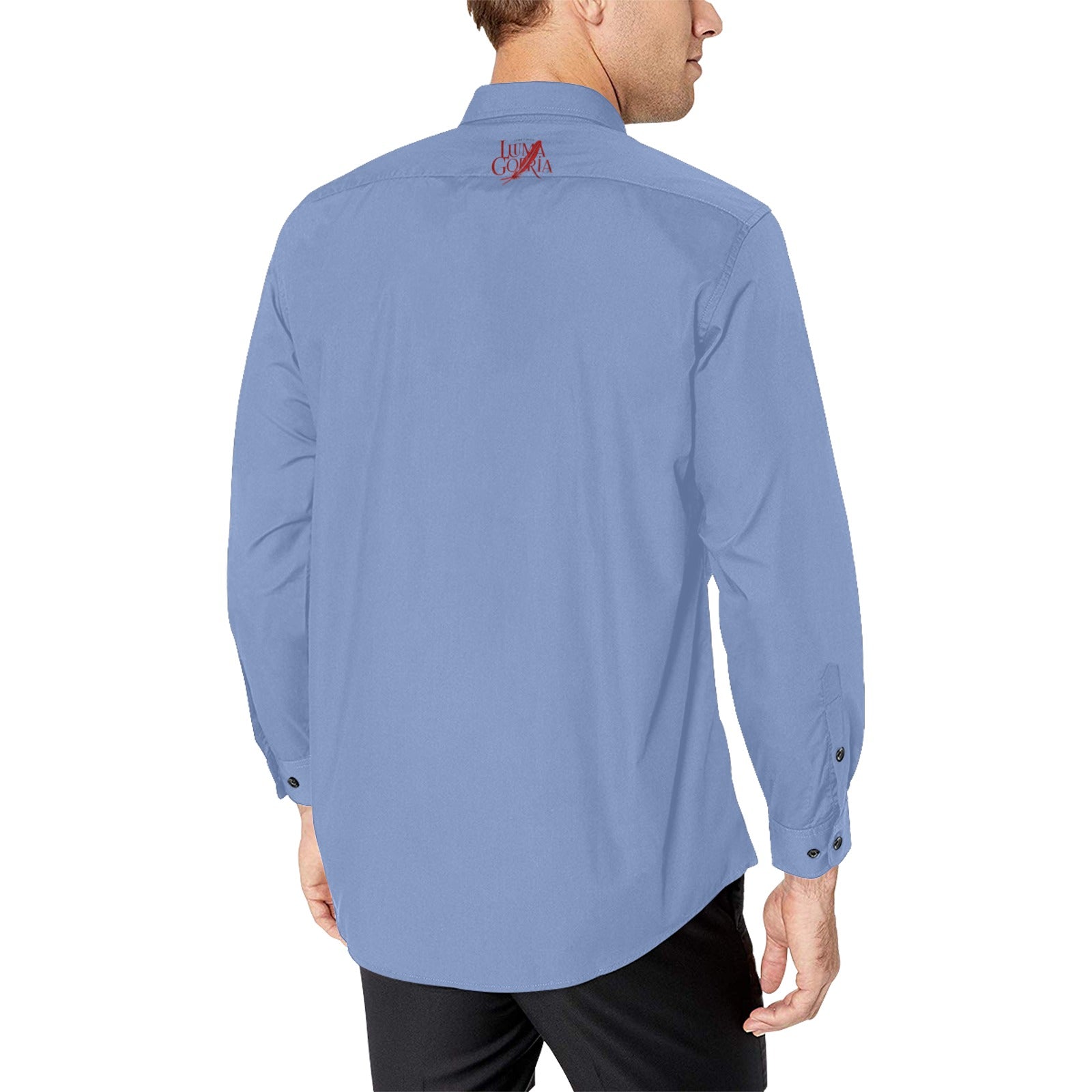 Chemise homme manches longues – Élégante, sans poche, 100% polyester