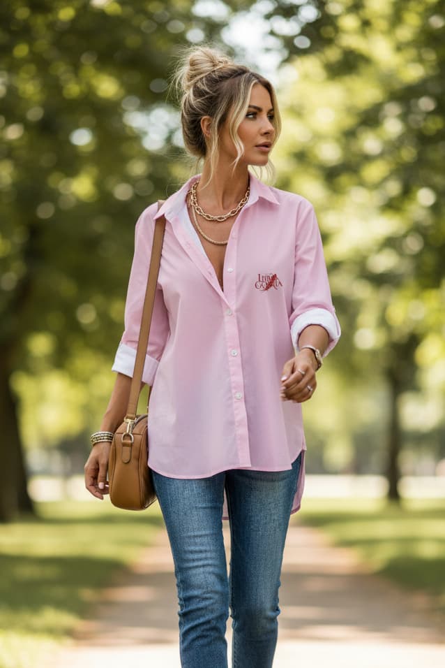 Chemise à ourlet court femme – Coupe moderne