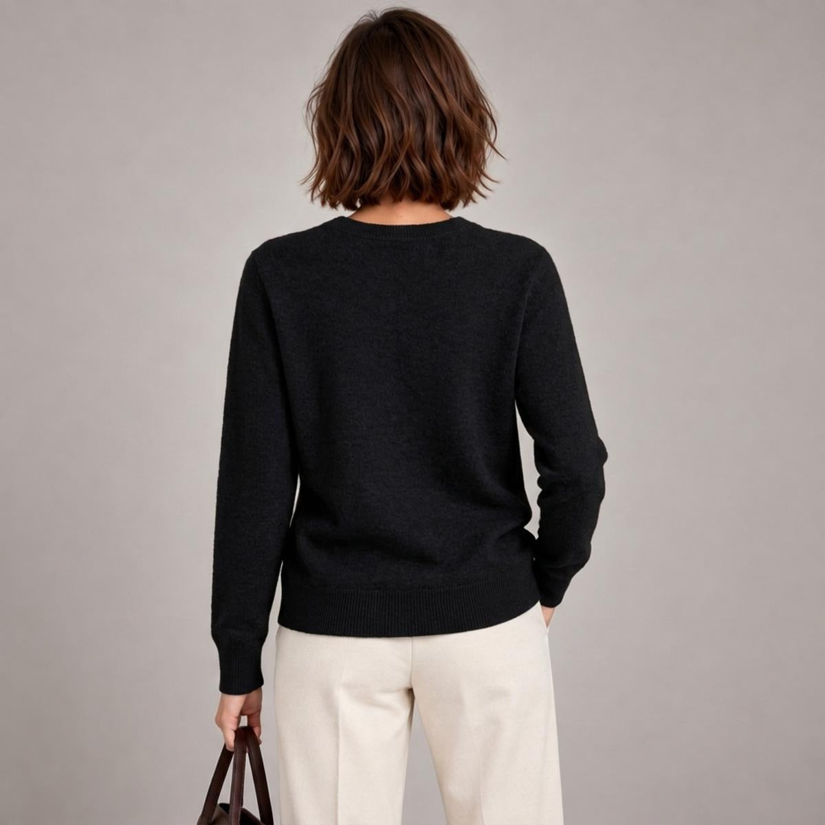 Pull en maille douce mélangée à la laine pour femme – Élégance, confort & douceur