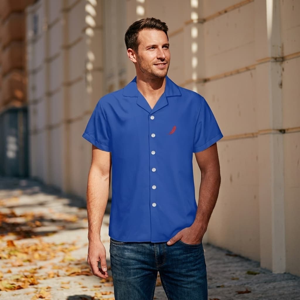 Chemise homme manches courtes à motifs – Légère, élégante & décontractée