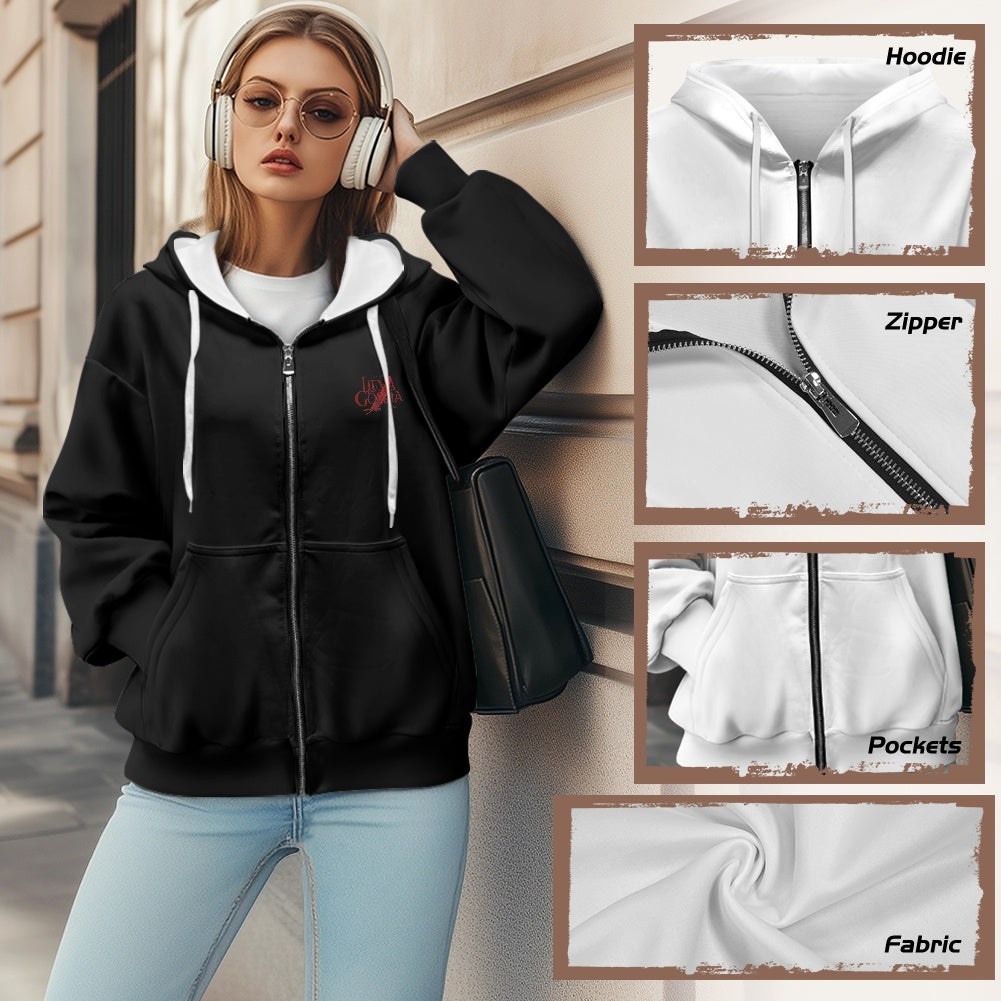 Sweat à capuche zippé femme – Ample, confortable et pratique Luma Gorria vêtement  hoodie Luma Gorria vêtement