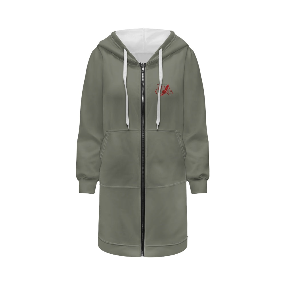 Sweat à capuche femme – Mi-long, doux et zippé Luma Gorria vêtement  Sweat à capuche femme Luma Gorria vêtement