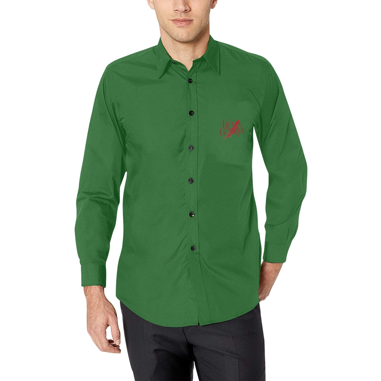 Chemise homme manches longues – Élégante, sans poche, 100% polyester
