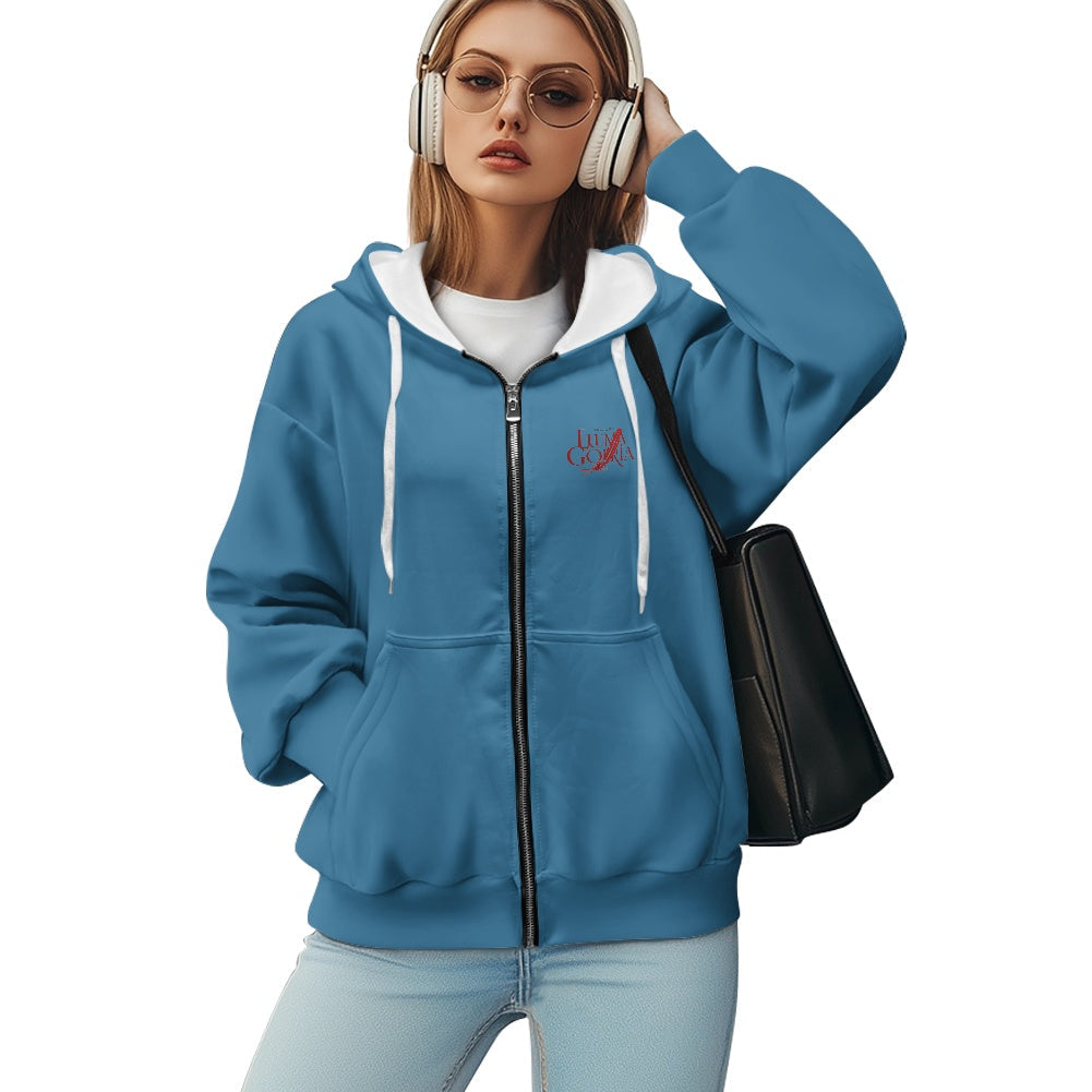 Sweat à capuche zippé femme – Ample, confortable et pratique Luma Gorria vêtement 48.00 hoodie Luma Gorria vêtement