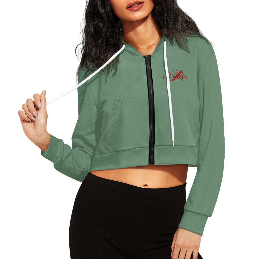 Sweat à capuche court femme – Zippé, tendance et confortable Luma Gorria vêtement 45.00 Sweat à capuche court femme Luma Gorria vêtement