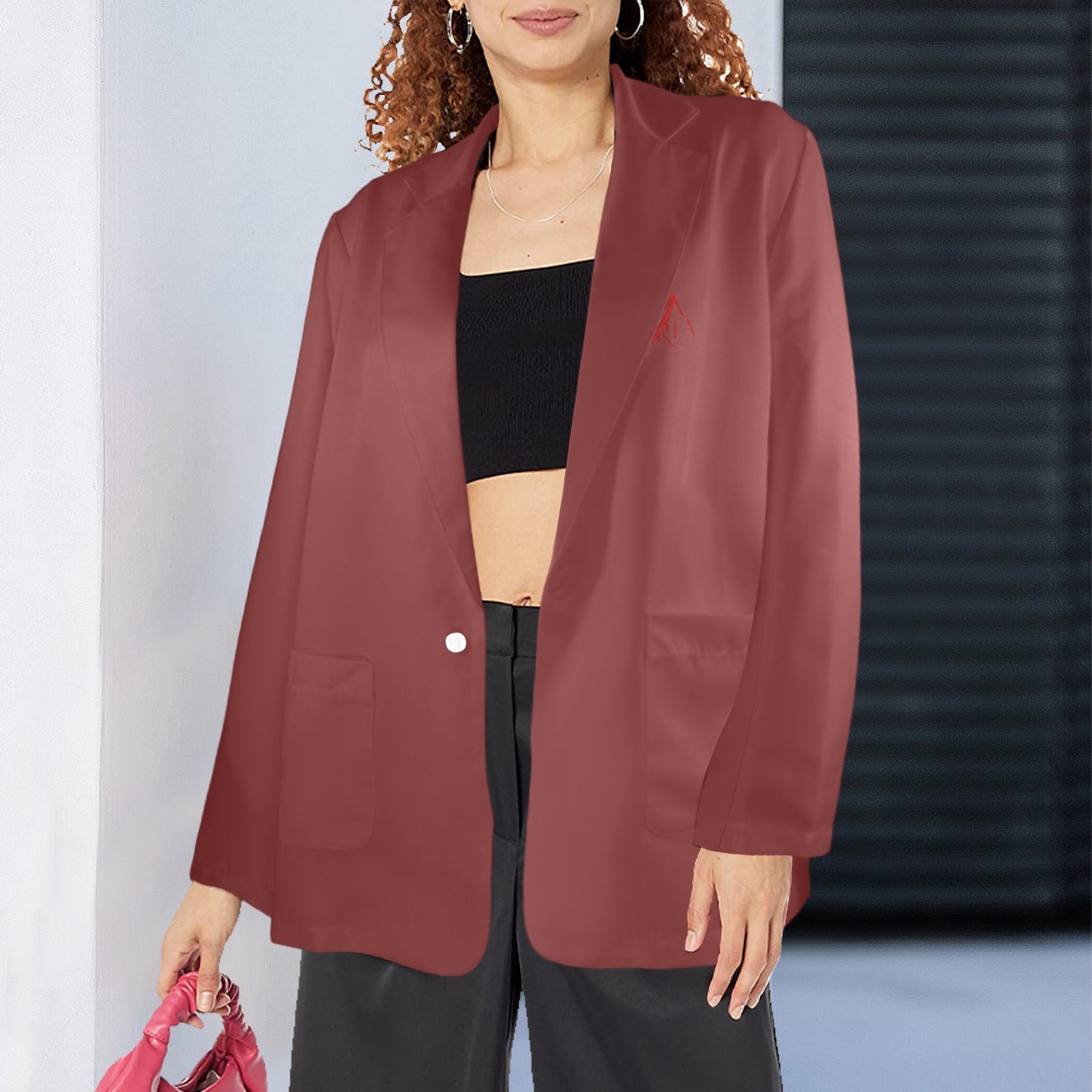 Blazer femme – Élégant, col à revers, manches longues et poches