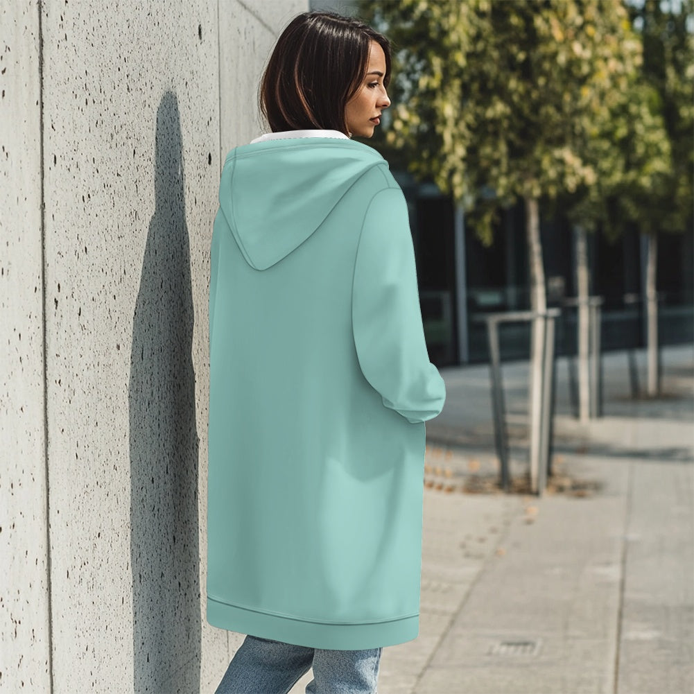 Sweat à capuche femme – Mi-long, doux et zippé Luma Gorria vêtement  Sweat à capuche femme Luma Gorria vêtement