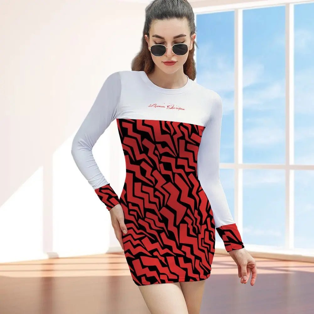 🔥 CHARME ET RAFFINEMENT – L’Indispensable Robe Courte à Manches Longues. Femme. "CECILIA". - Luma Gorria vêtement