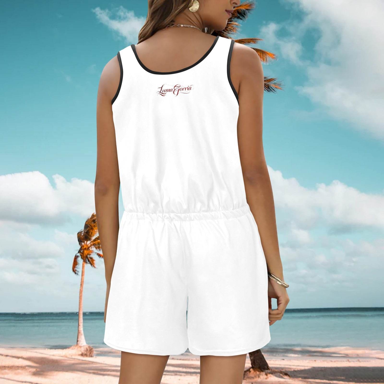 Combishort Femme Été Léger avec Taille Ajustable - 100% Polyester - Luma Gorria vêtement