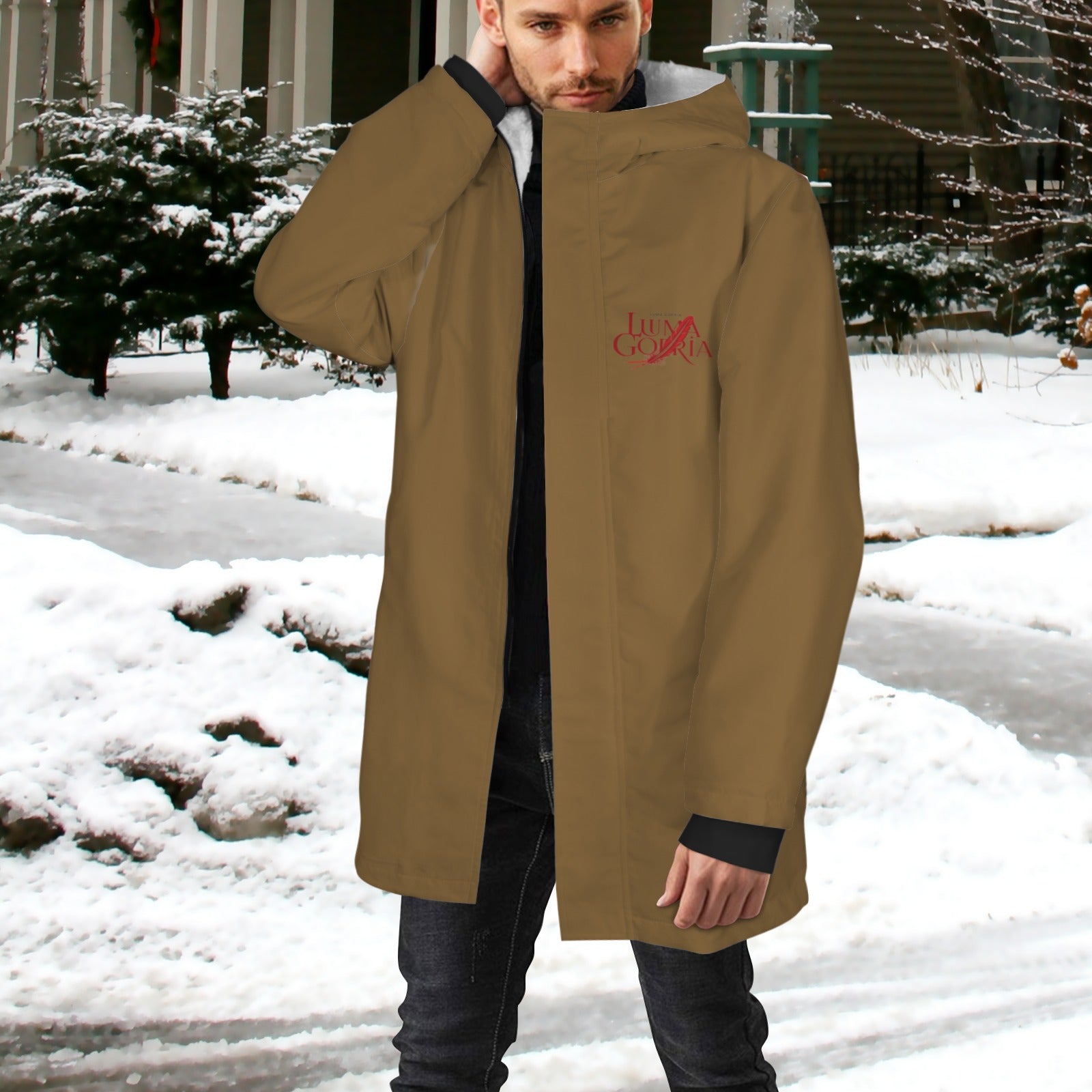 Veste mi-longue homme – Doublée polaire, chaude et confortable