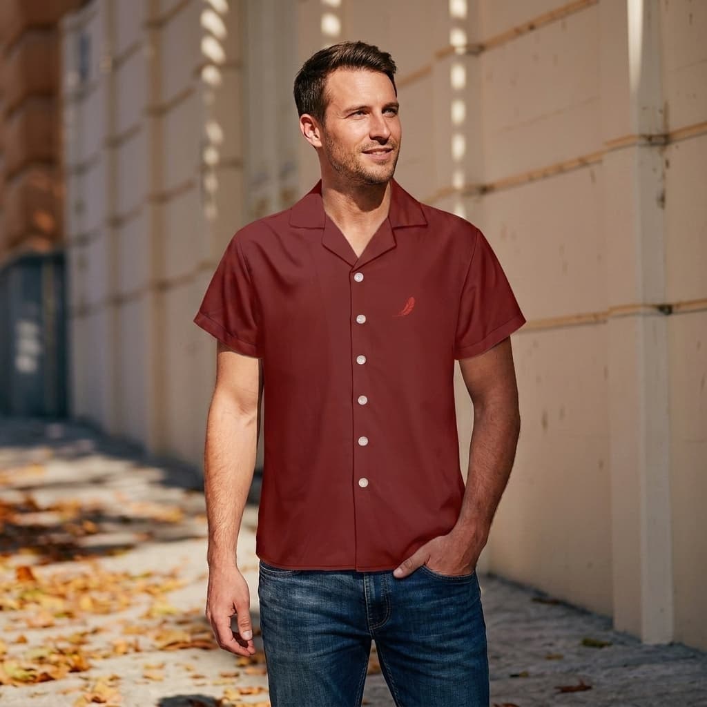 Chemise homme manches courtes à motifs – Légère, élégante & décontractée