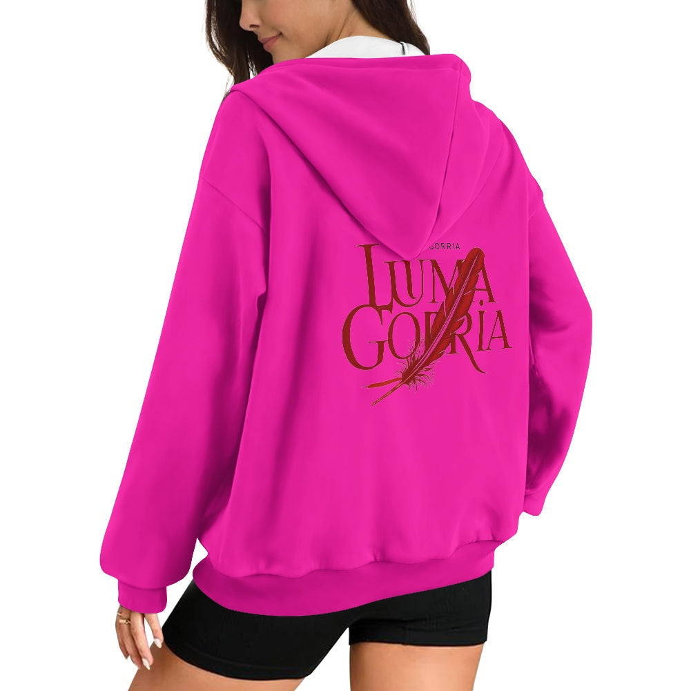 Sweat à capuche zippé femme – Ample, confortable et pratique Luma Gorria vêtement  hoodie Luma Gorria vêtement