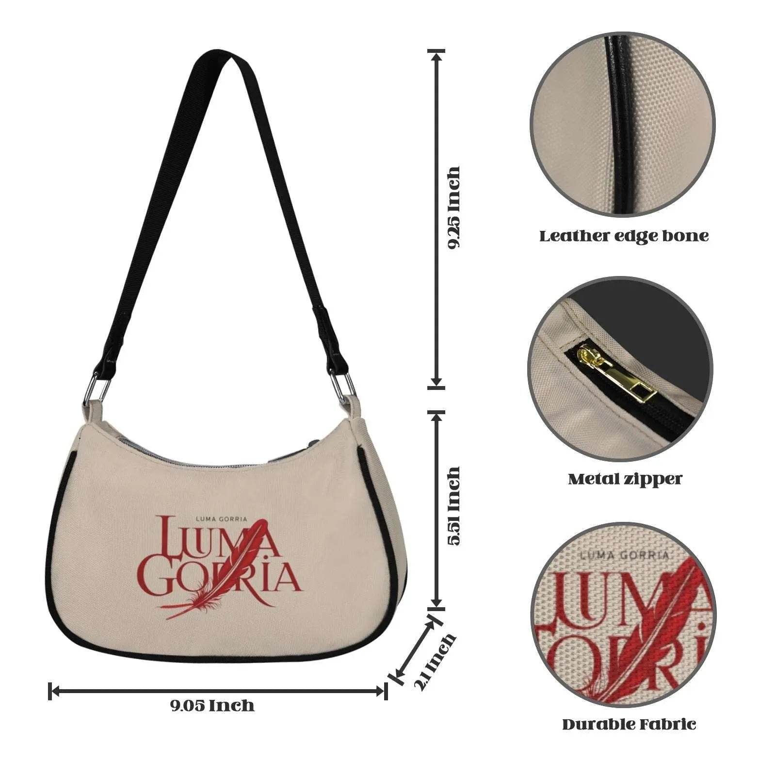 Sac bandoulière en nylon pour femme avec détails en cuir PU – Design moderne, pratique et chic - Luma Gorria vêtement
