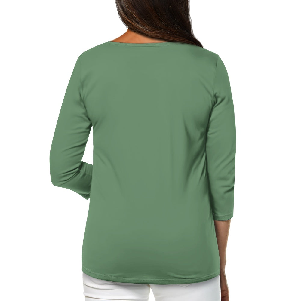Haut femme manches 3/4 – Doux, élégant et pratique au quotidien Luma Gorria vêtement  Haut femme manches 3/4 Luma Gorria vêtement