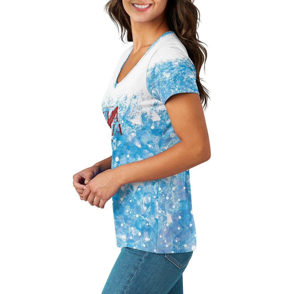 T-shirt femme col V – Manches courtes, doux et extensible Luma Gorria vêtement  T-shirt femme col V Luma Gorria vêtement