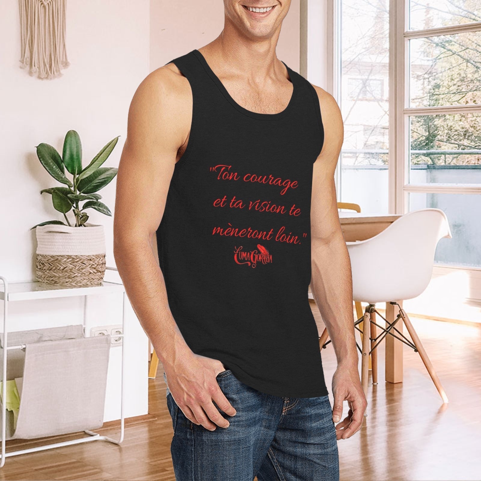 Débardeur Homme 100% Polyester avec Message – Confort, Style et Motivation. "MAKO". - Luma Gorria vêtement