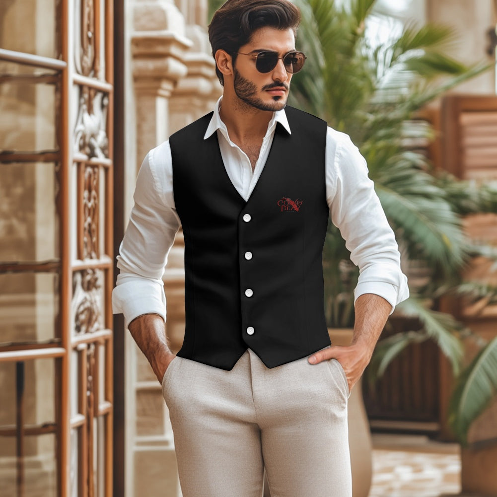 Gilet de costume homme – Col V, sans manches et ajustable Luma Gorria vêtement  Gilet de costume homme Luma Gorria vêtement