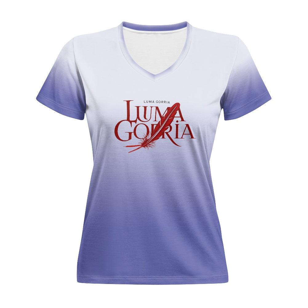 T-shirt femme col V – Manches courtes, doux et extensible Luma Gorria vêtement  T-shirt femme col V Luma Gorria vêtement