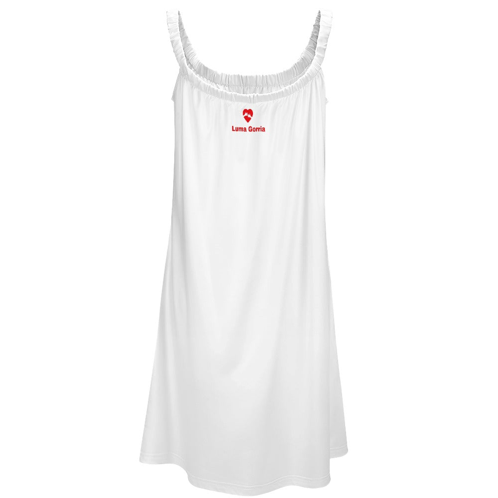 Robe de plage à bretelles – Élégance estivale et confort avec polyester et élasthanne Luma Gorria vêtement  Robe courte Luma Gorria vêtement