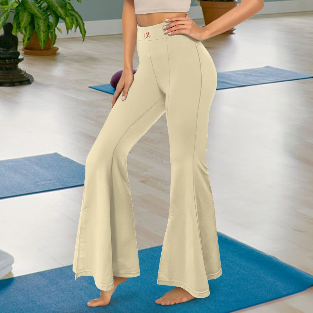 Pantalon évasé femme – Taille haute avec fente élégante Luma Gorria vêtement 38.00 pantalon femme Luma Gorria vêtement
