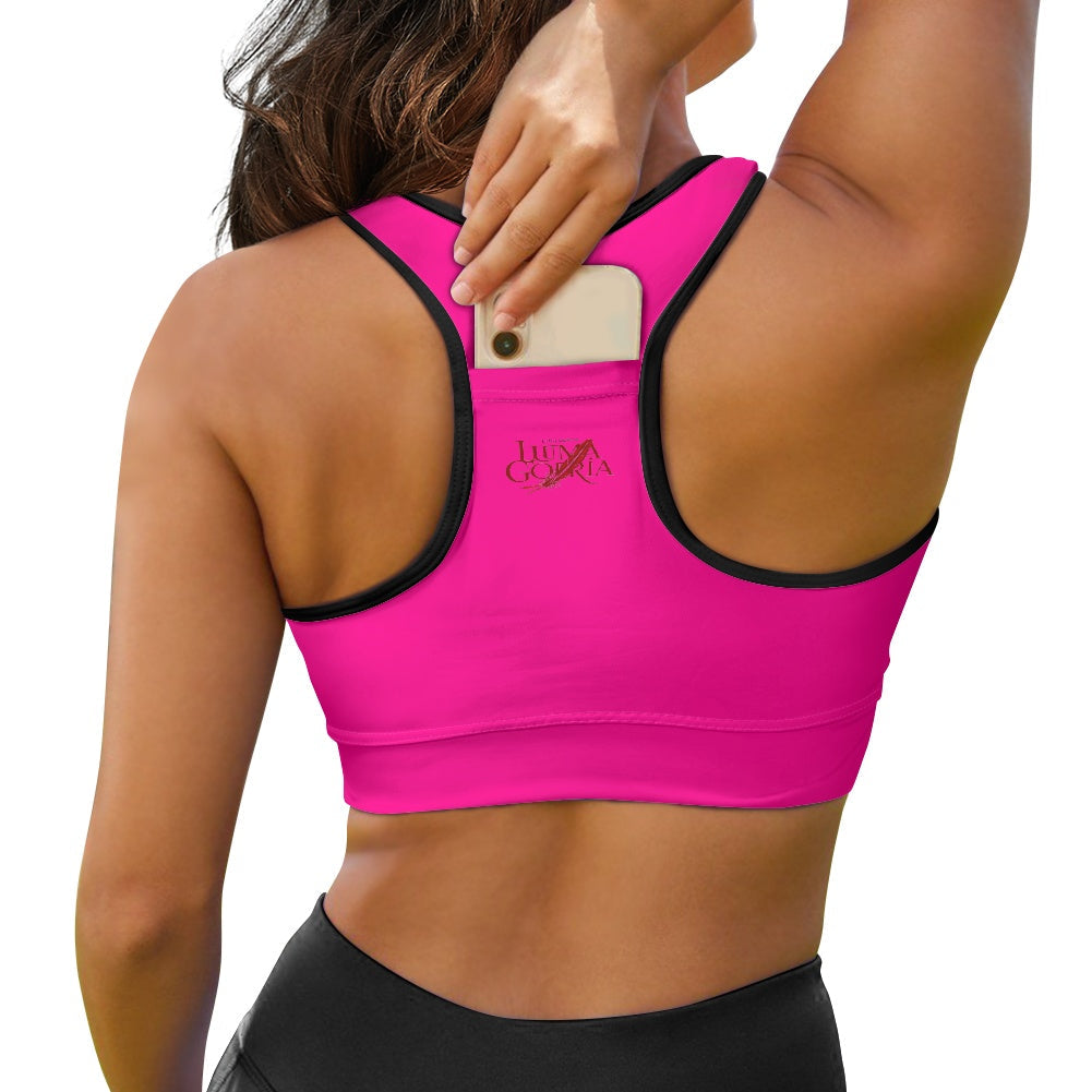 Brassière sport femme – Soutien, confort et poche arrière pratique Luma Gorria vêtement  Brassière sport femme Luma Gorria vêtement